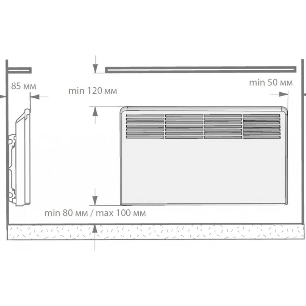 Конвектор электрический Ensto FinnHeat 500 Вт механический термостат с вилкой EPHBM05PR