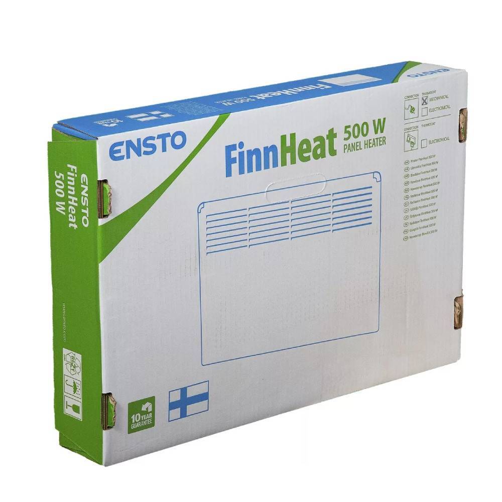 Конвектор электрический Ensto FinnHeat 500 Вт механический термостат с вилкой EPHBM05PR