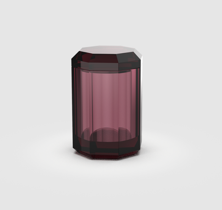 Емкость с крышкой Decor Walther Kristall 90x90x140 мм бордовый 0931497
