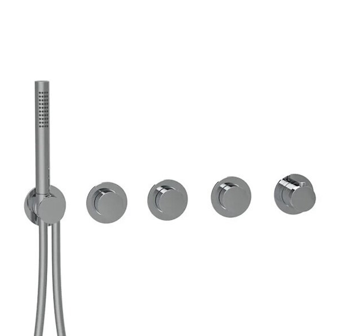 Смеситель для душа встраиваемый Almar Water Control Modular на 3 потребителя оружейный металл брашированный PVD E180434GM