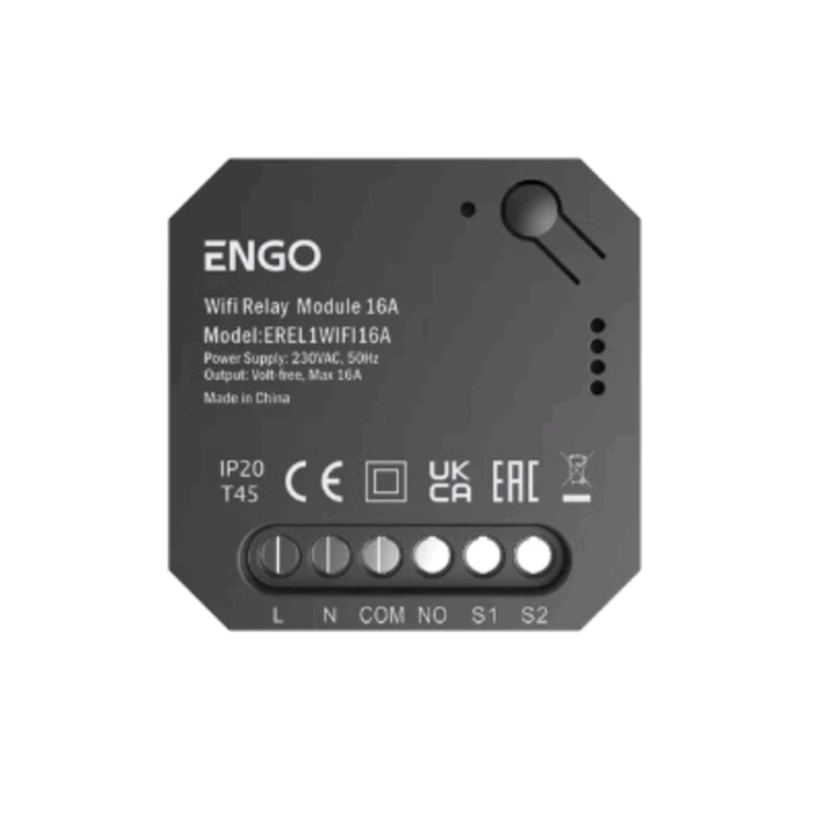 Реле ENGO EREL16WIFI Wi-Fi 1x16A NO-COM EREL16WIFI
