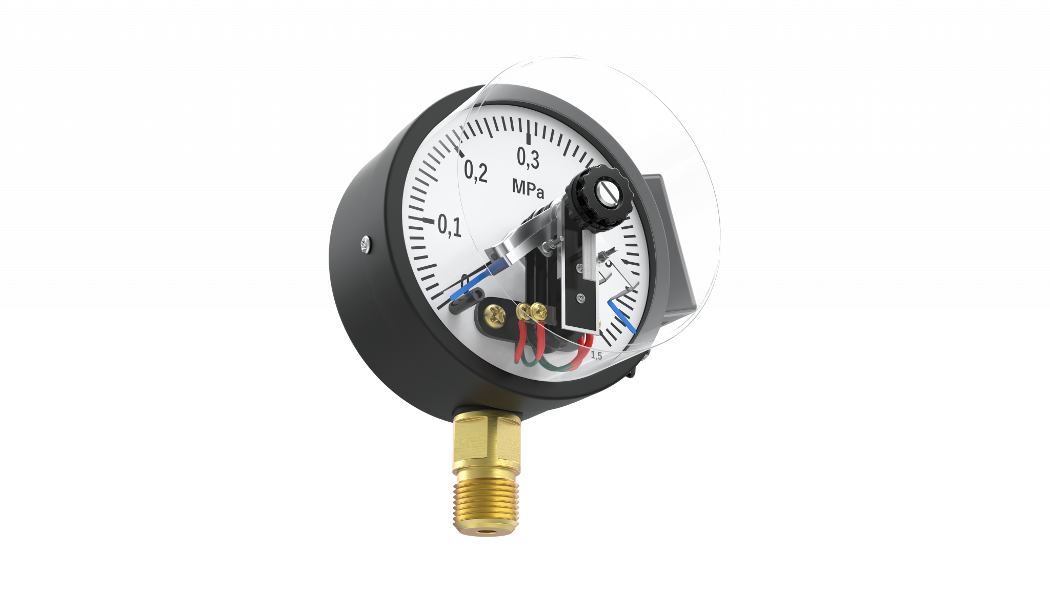 Датчик давления манометр электроконтактный ectoControl G 1/2 0-6 Атм ES-MAGA-06