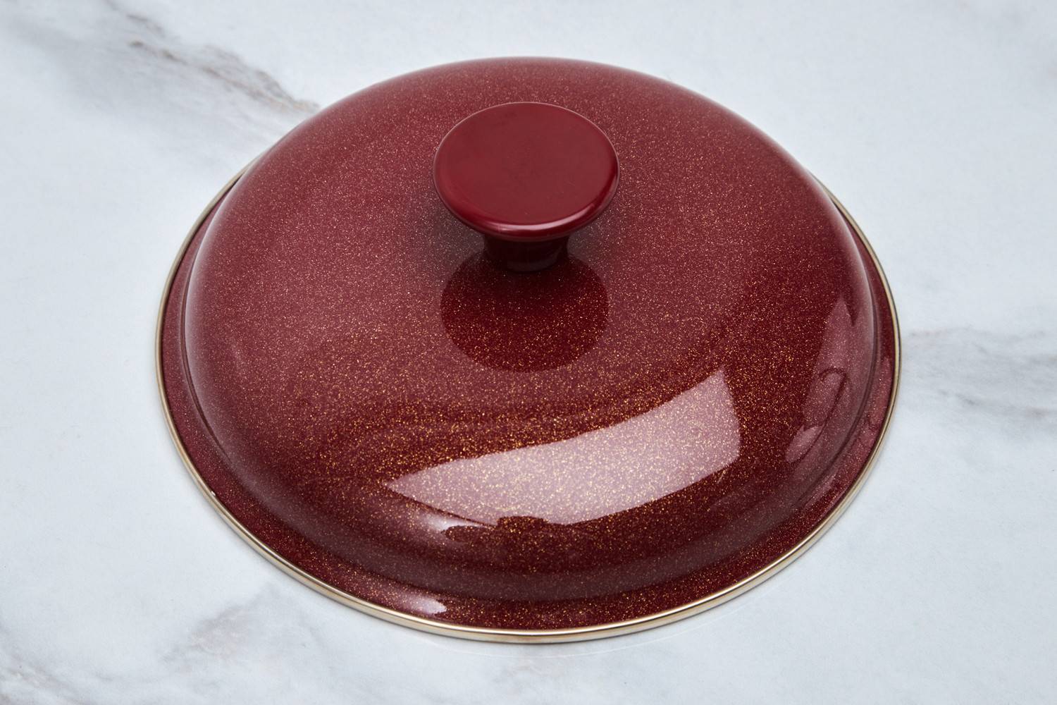 Кастрюля эмалированная Metrot Бордо с металлической крышкой 2.4 л 7415