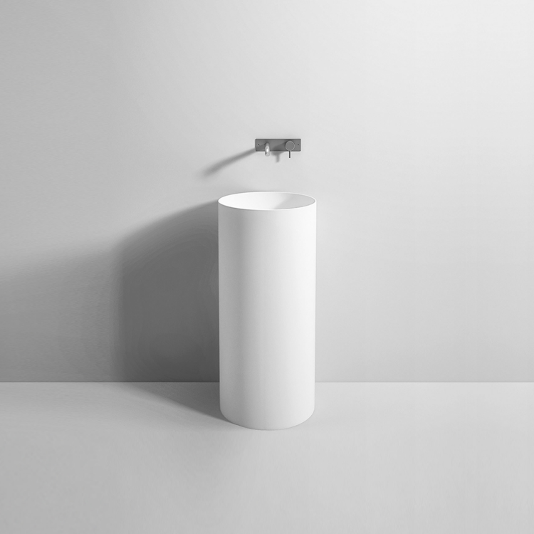 Раковина Rexa Rotondo напольная 410x410x900 мм Corian Glacier White LUTP414101C01