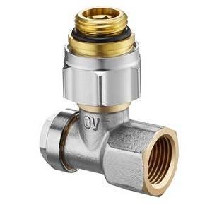 Соединение резьбовое Oventrop Combi 3 запорно-присоединительное угловое 1/2 НР х 1/2 ВР 1016575