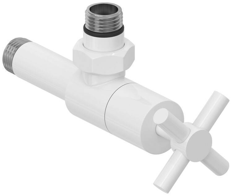 Вентиль Сунержа Крест угловой G 1/2 x G 1/2 белый 12-1408-1212