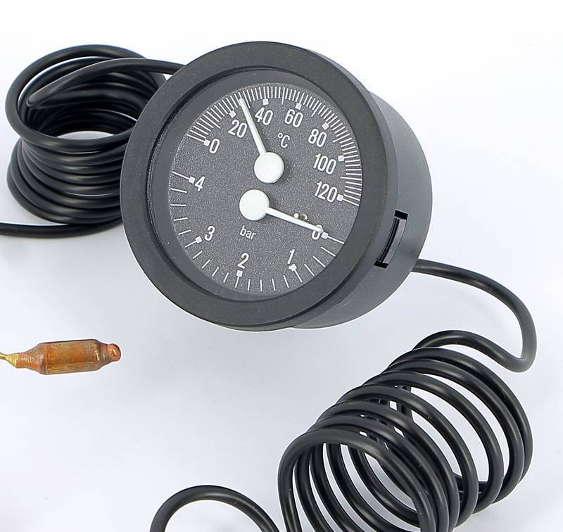 Термоманометр дистанционный Emmeti с капиллярной трубкой 1000 мм 4 бар 120 °C 00622052