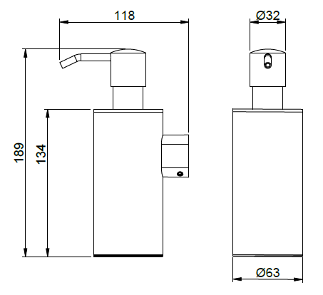 Дозатор для жидкого мыла Almar Collezione 316 настенный High Brass Brushed PVD E340001HB316
