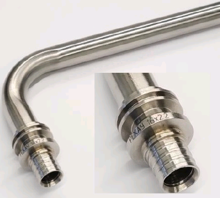 Трубка Г-образная REHAU RAUTITAN 20x500 мм нержавеющая сталь 11096691002