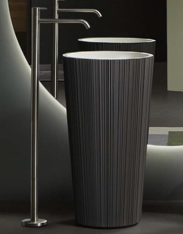 Раковина, Antonio Lupi, Plisse, шгв 470-470-850, цвет-Polvere di metallo/Metal powder