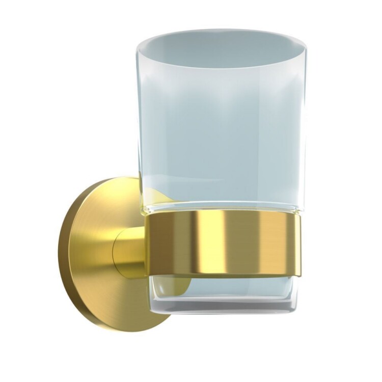 Стакан с держателем Jaquar Continental 70x70x70 мм золотая пыль ACN-GDS-1141N