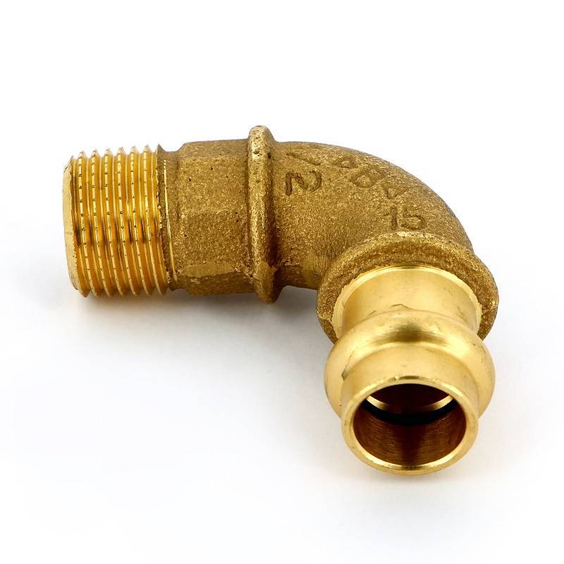 Угольник пресс с наружной резьбой IBP Bänninger B Press 15 x 1/2 бронза P4001G01504000