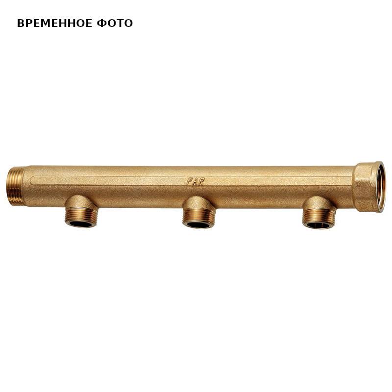Коллектор FAR 2 x 1 нерегулируемый DZR-латунь 3 отвода FK 3617 21