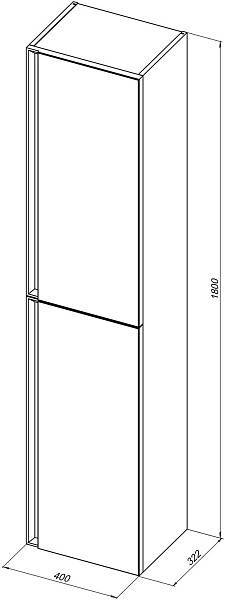 Шкаф-пенал Allen Brau Eclipse 40 см белый матовый 1.E1005.WM
