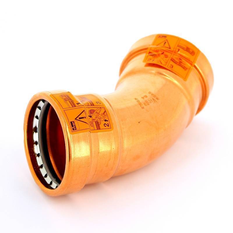 Угольник пресс 45° Viega Profipress XL 64 мм медь 577766