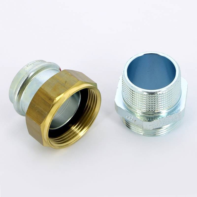 Муфта пресс-НР разъемная Viega Prestabo 35x1 1/4 оцинкованная сталь 559274