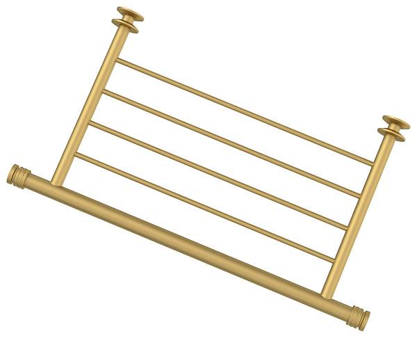 Полка для полотенцесушителя Сунержа прямая 4 перекладины 43.8x24 см матовое золото 032-2012-4370