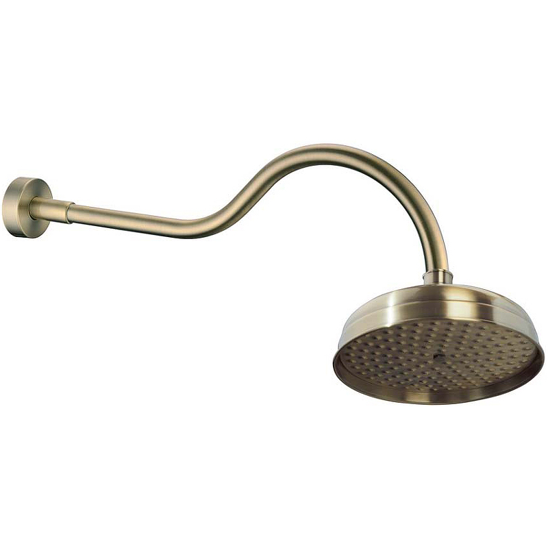 Верхний душ Boheme Medici 20.8 см с настенным кронштейном 44.5 см бронза 413