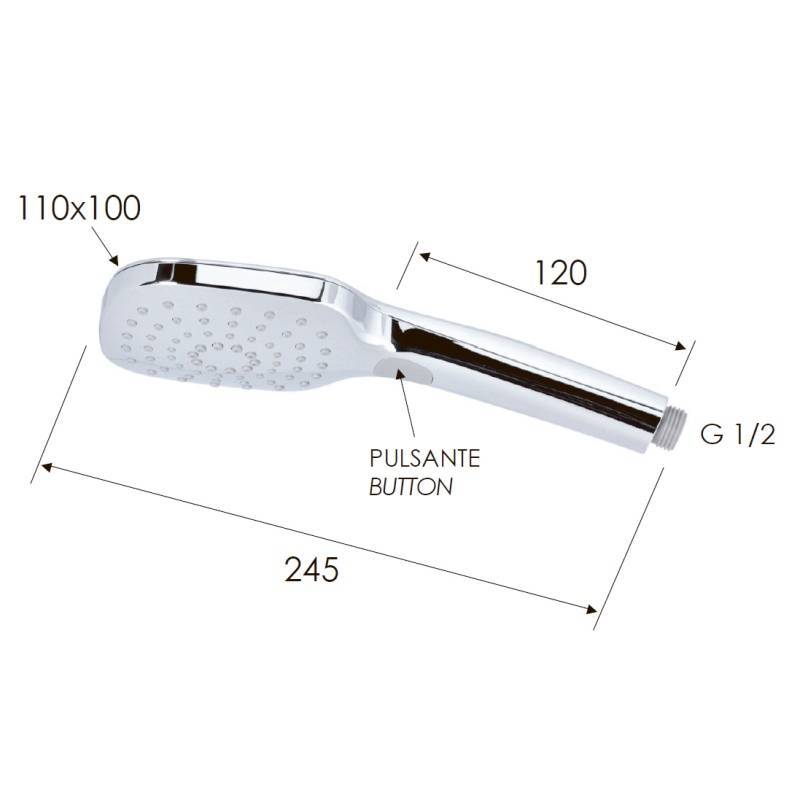 Душ ручной Remer 318CPX 4 режима хром 318CPX