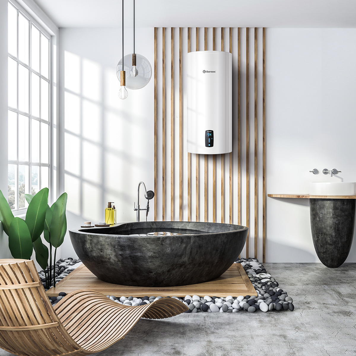 Водонагреватель накопительный Thermex Lima 100 V Wi-Fi 100 л вертикальный 11028