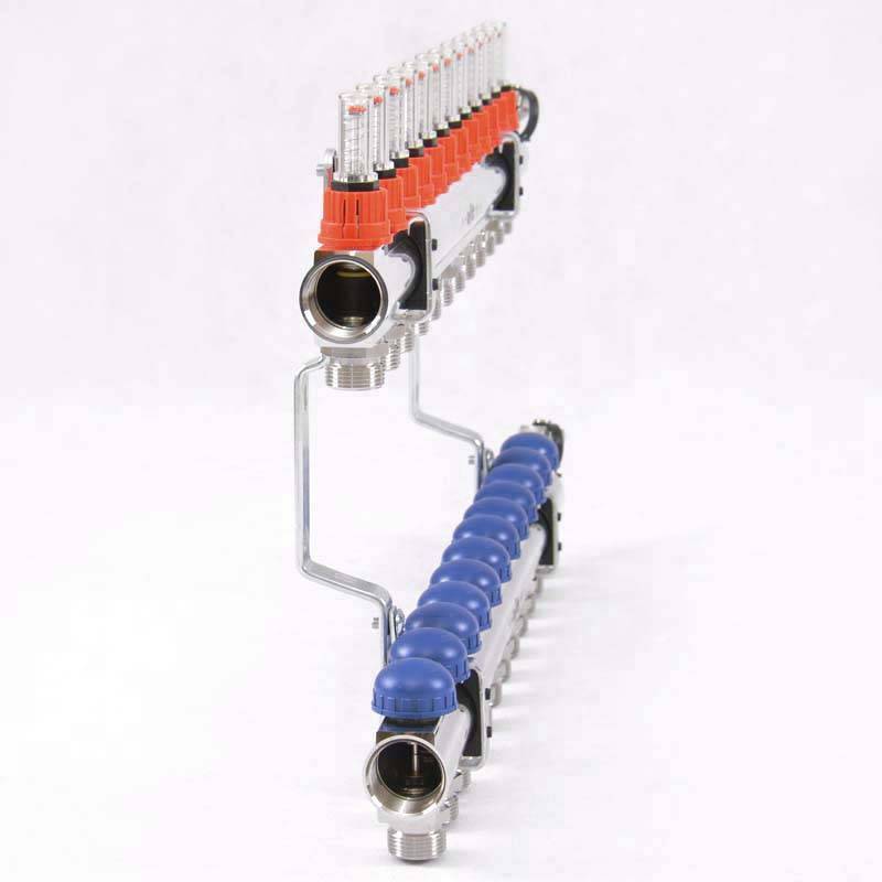 Коллекторная группа Uni-Fitt серия E 1x3/4 EK 12 выходов с расходомерами 440E4312