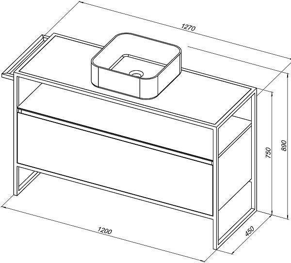 Тумба под раковину Allen Brau Priority 120 см платиновый матовый серый 1.31004.PGM