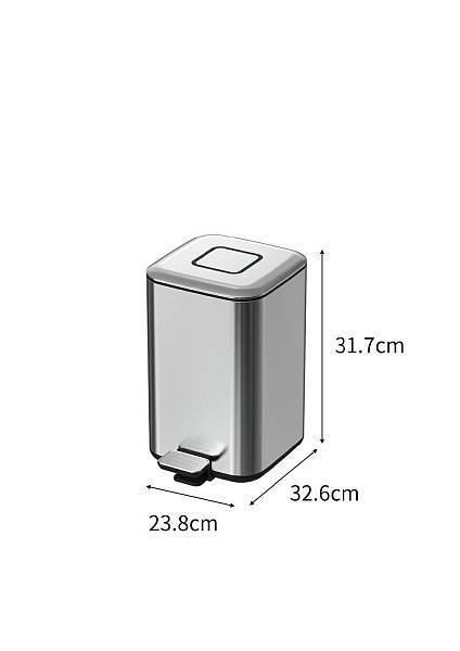 Ведро мусорное напольное Boheme Q квадратное матовое золото 10948-MG