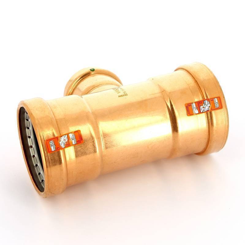 Тройник пресс медный Viega Profipress XL 76.1x54x76.1 мм 476977