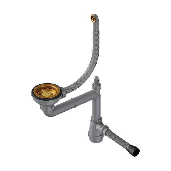 Арматура для одночашевых моек Omoikiri WK-1-R-AB022 с круглым переливом античная латунь 4956487