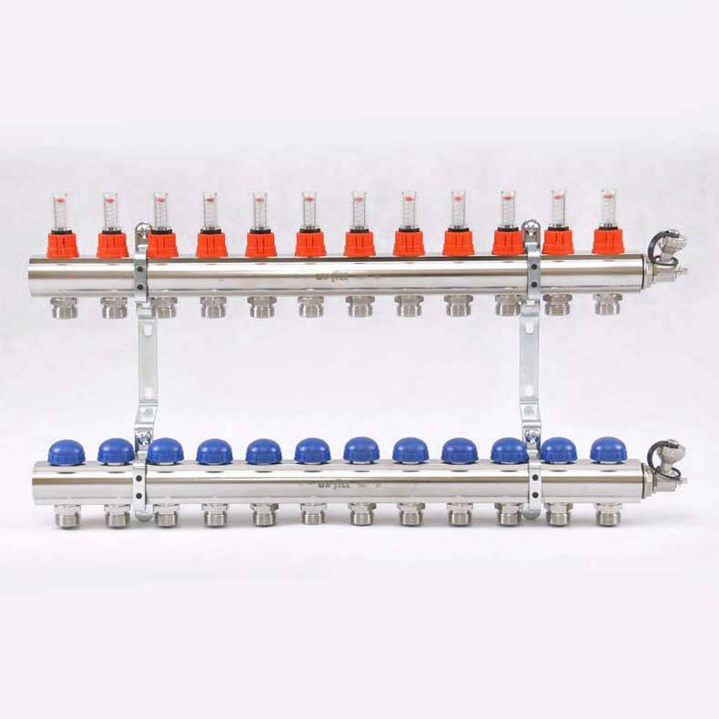 Коллекторная группа Uni-Fitt серия E 1x3/4 EK 12 выходов с расходомерами 440E4312