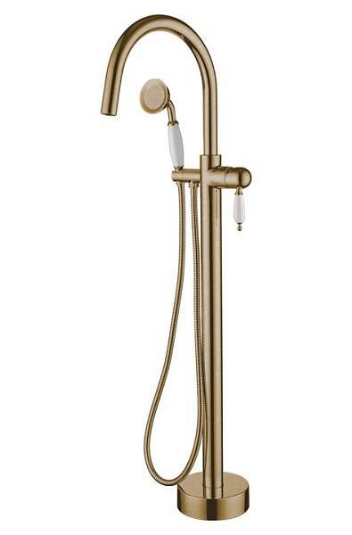 Смеситель напольный для ванны с душем Boheme Medici бронза 309