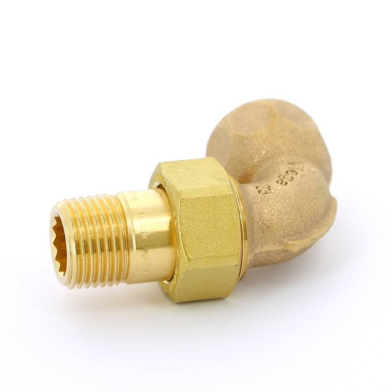 Разъемное соединение Viega 1/2 НВ угловое бронза с плоской прокладкой 348663