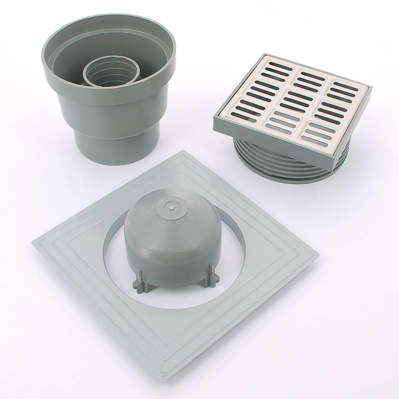 Трап для душа Alca 150х150 мм вертикальный выпуск 110 мм нержавеющая сталь APV13