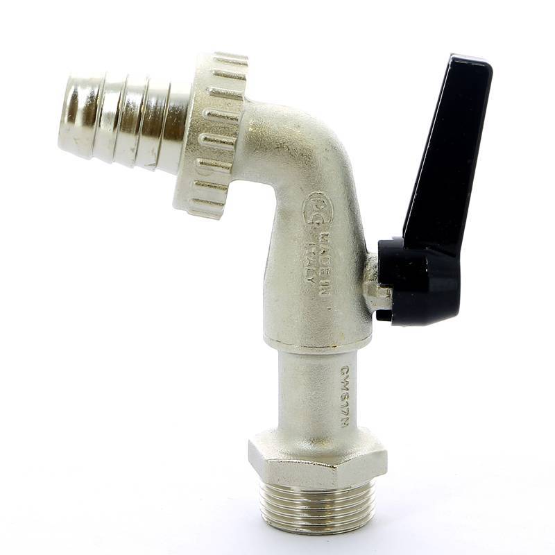 Кран шаровой садовый Bugatti ALASKA Н-штуцер 1 ручка-рычаг 06890088