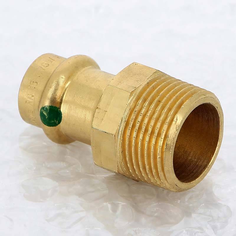 Муфта пресс с наружной резьбой Viega Sanpress 15 мм х 3/4 бронза 287764