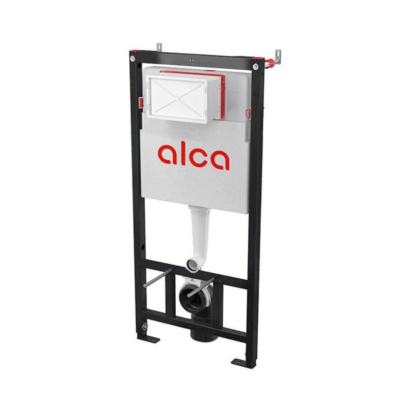 Инсталляция для унитаза Alcaplast AM101/1120 с кнопкой M670 белая и шумоизоляцией AM101/1120-4:1 RU M670-0001