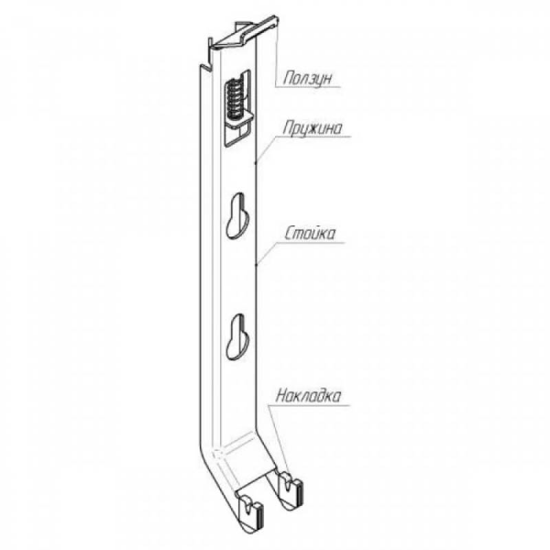 Кронштейн настенный Buderus K15.4 с пластиковой вставкой H=300 мм K15.4300