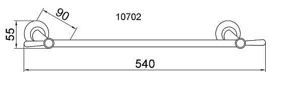 Полотенцедержатель Boheme Puro 60 см хром 10702