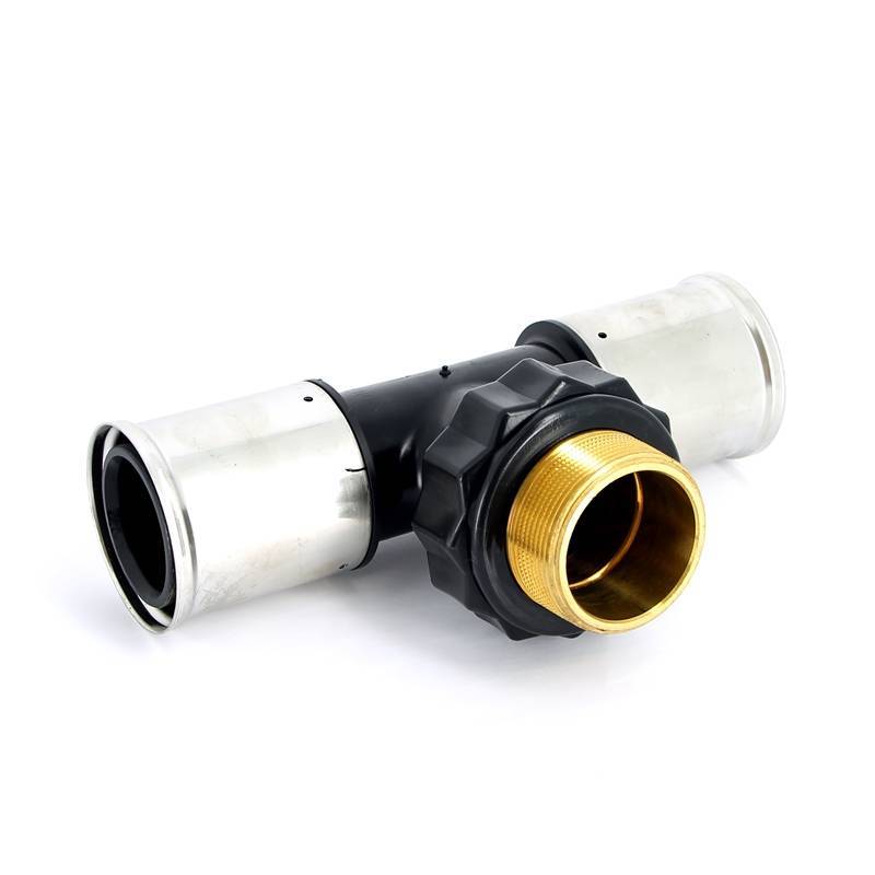 Тройник пресс с наружной резьбой HENCO PVDF 63х2х63 14PK-631063