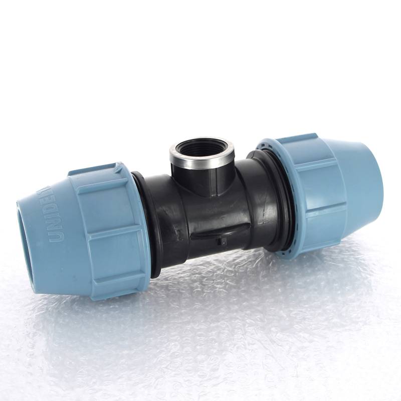 Тройник компрессионный Unidelta для труб ПНД 63х1 1/4 ВР 1007064005