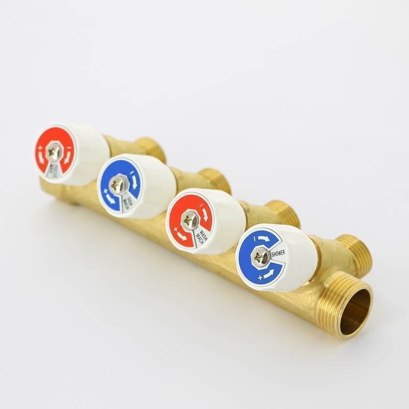 Коллектор с вентилями Uni-Fitt 3/4 4 выхода 1/2 40 мм 400G3240