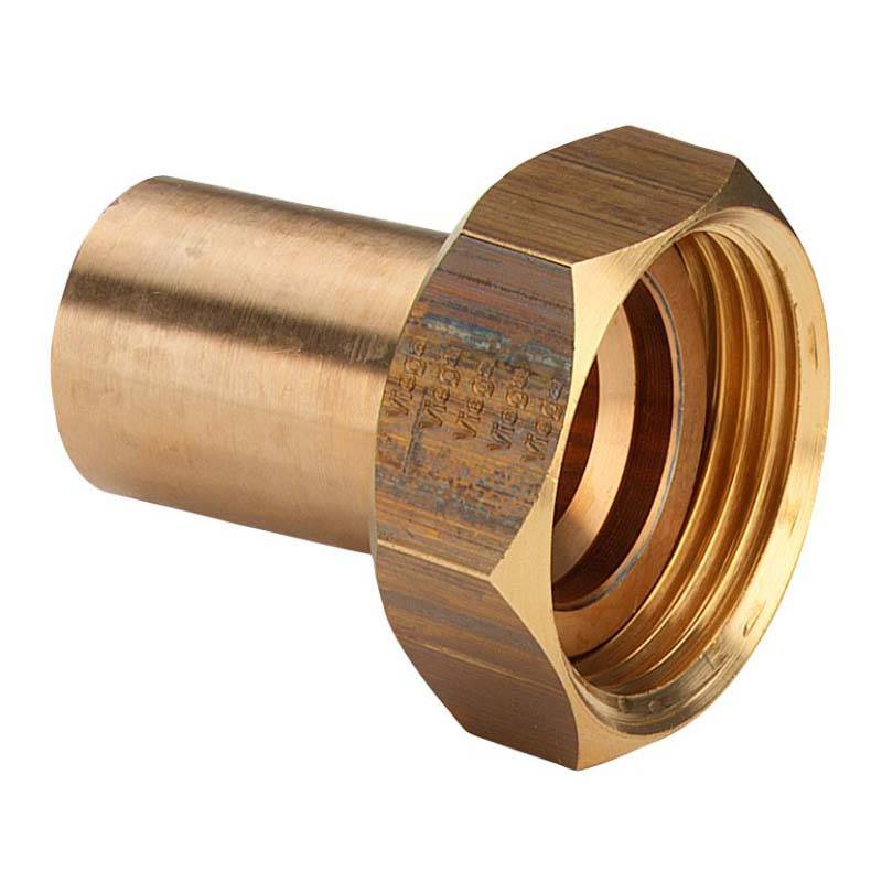 Вставка с накидной гайкой бронза Viega Sanpress 42х1 3/4 338558