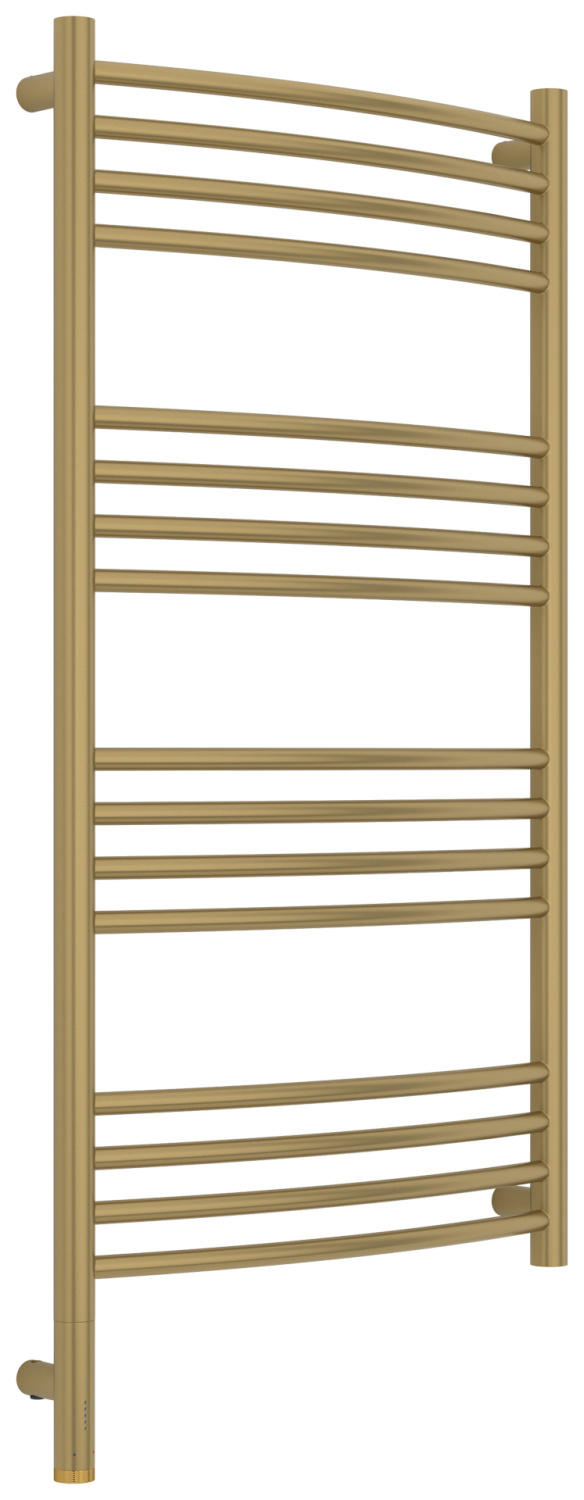 Полотенцесушитель электрический Сунержа Богема 3.1 выгнутая 500х1000 мм левый золотой шёлк матовый 32-6002-1050