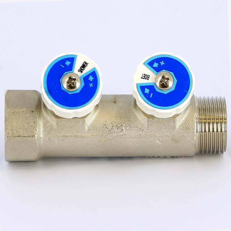 Коллектор с вентилями Uni-Fitt 3/4 2 выхода 1/2 40 мм 400N3220