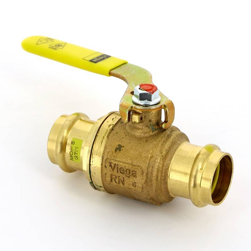 Кран шаровой пресс газовый Viega Profipress G бронза 28 мм 492885