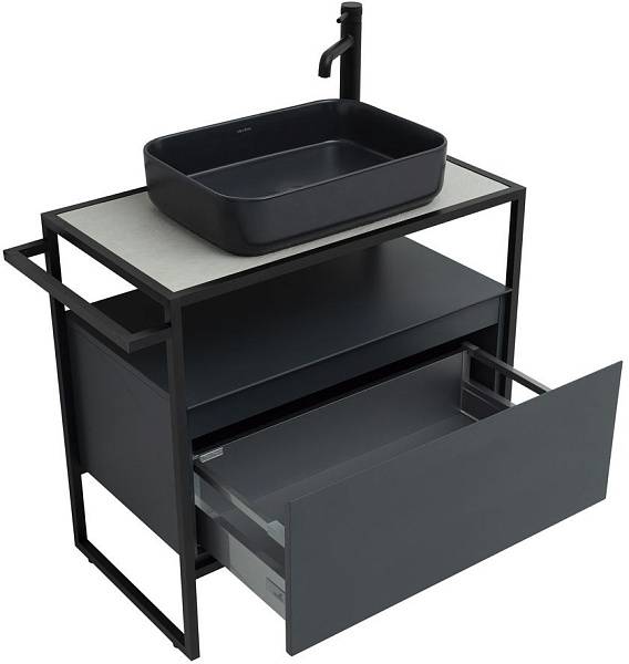 Тумба под раковину Allen Brau Priority 80 см матовый антрацит 1.31002.AM