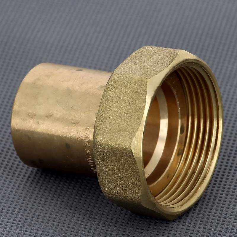 Вставка с накидной гайкой бронза Viega Sanpress 35х1 1/2 338541