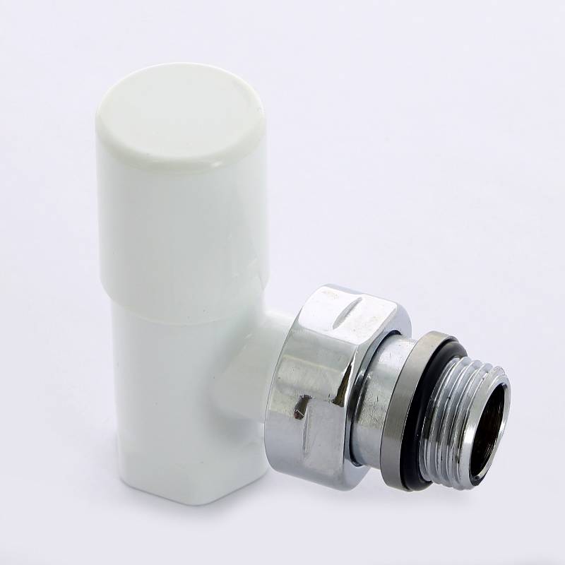 Вентиль радиаторный ручной Carlo Poletti Compact 1/2 НВ угловой белый V150310E