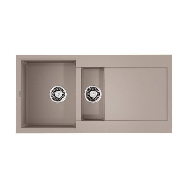 Кухонная мойка OMOIKIRI Sakaime 100-2-SA Tetogranit 100x50 см бежевый 4993894