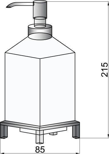 Дозатор для жидкого мыла Boheme настольный латунь/хрусталь хром 10226